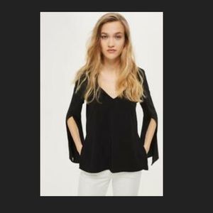 Topshop Kimono Style Slit Sleeve and Side Slit Top